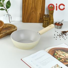 [SILVERSTAR] OIC IH Plus Pot & Pan Set – Non-Stick Titanium Frying Pan & Ceramic-Coated Porcelain Pot, Multi-Heat Source Compatible - Made in Korea